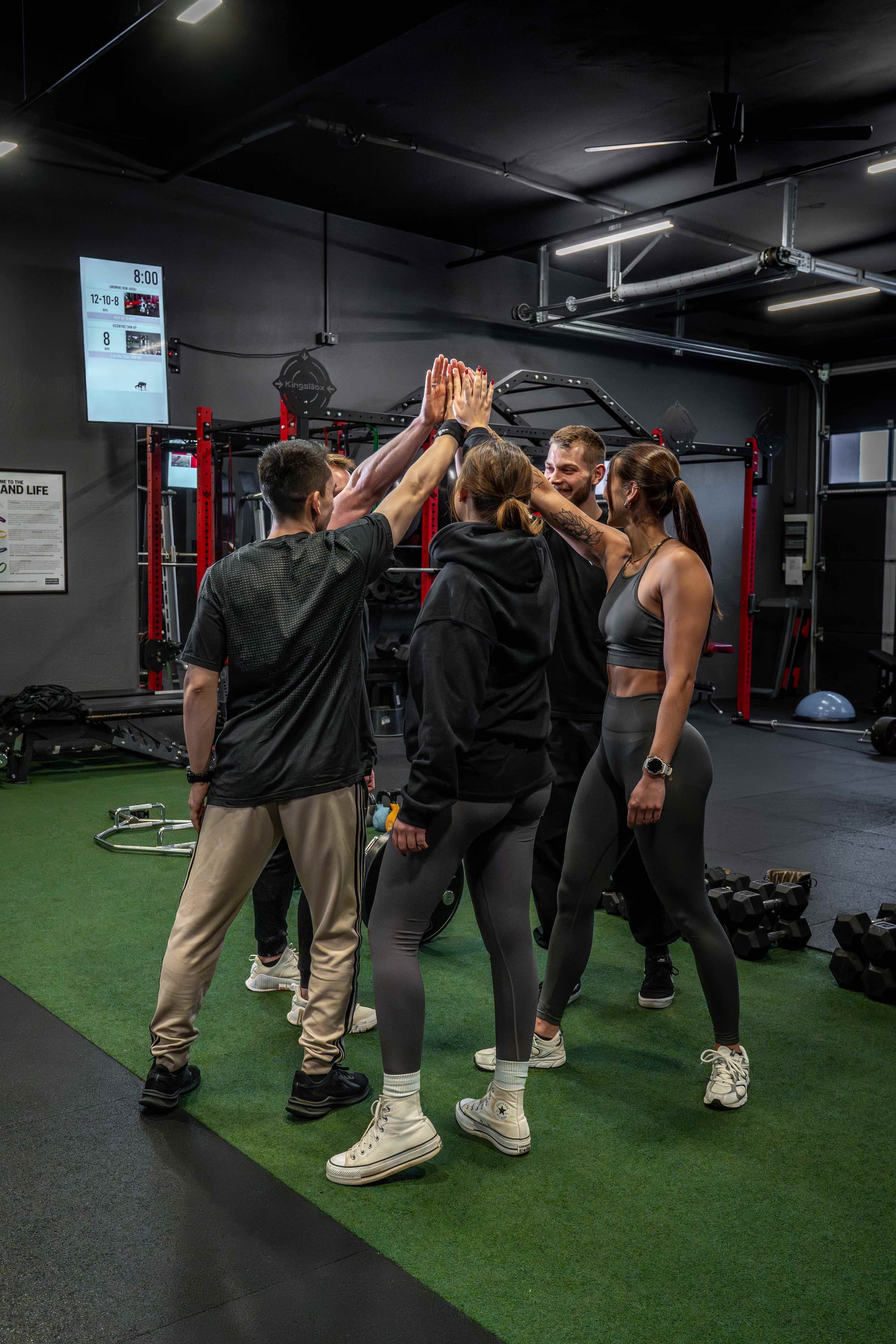 Team High-Five nach dem Gruppentraining bei Fusion Fit Club